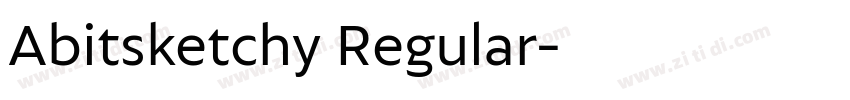 Abitsketchy Regular字体转换